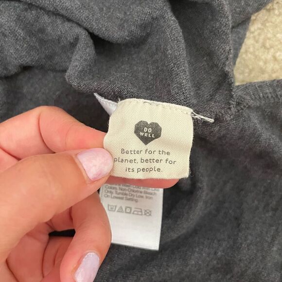 Madewell Womens Relaxed Gray Midi Tee Dress Size L NWOT - Picture 6 of 12